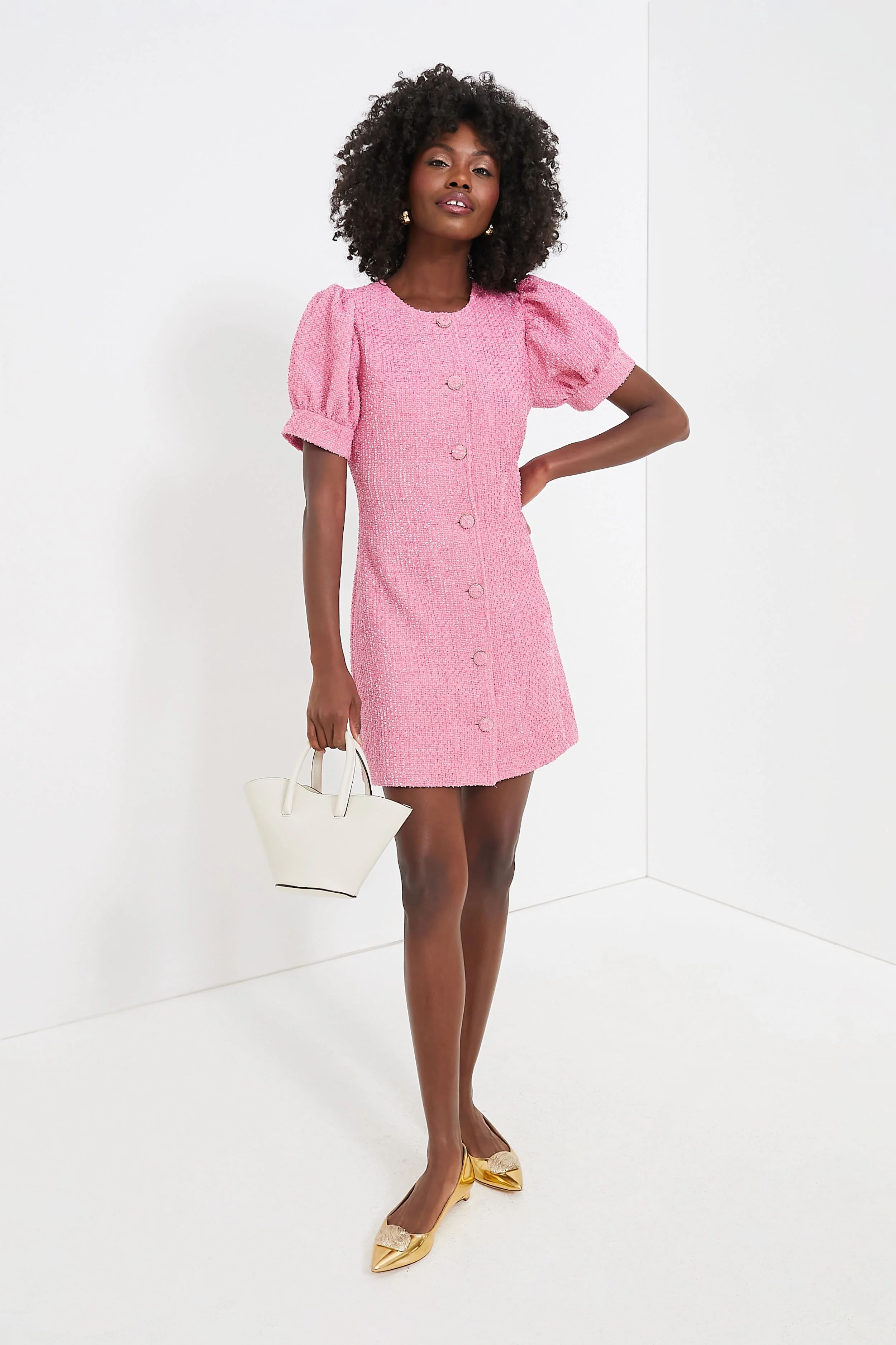 Pink Tweed Kit Mini Dress | Tuckernuck (US)