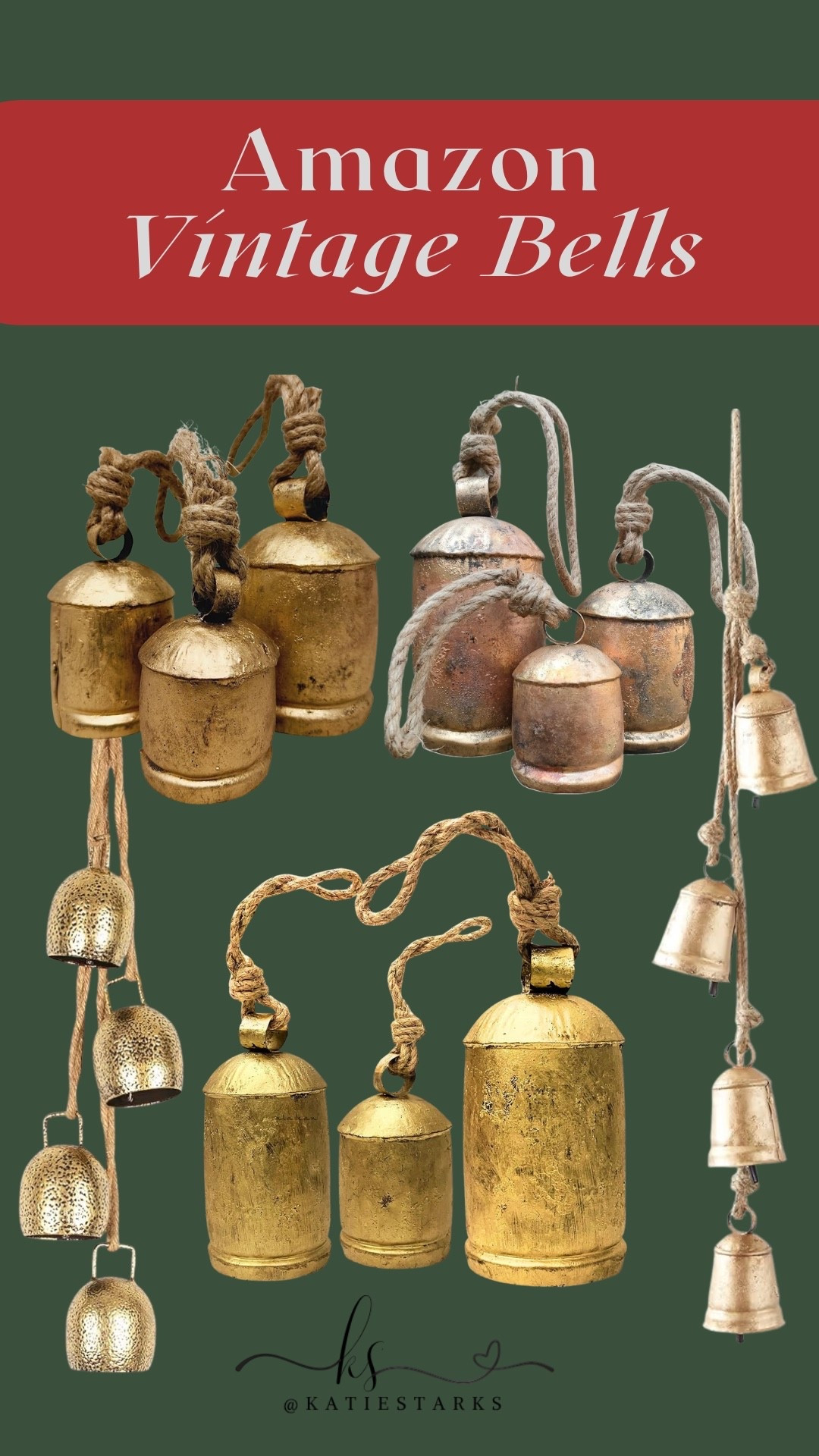 Vintage gold bells for your Christmas garland and wreaths!

#LTKSeasonal #LTKHome #LTKHoliday