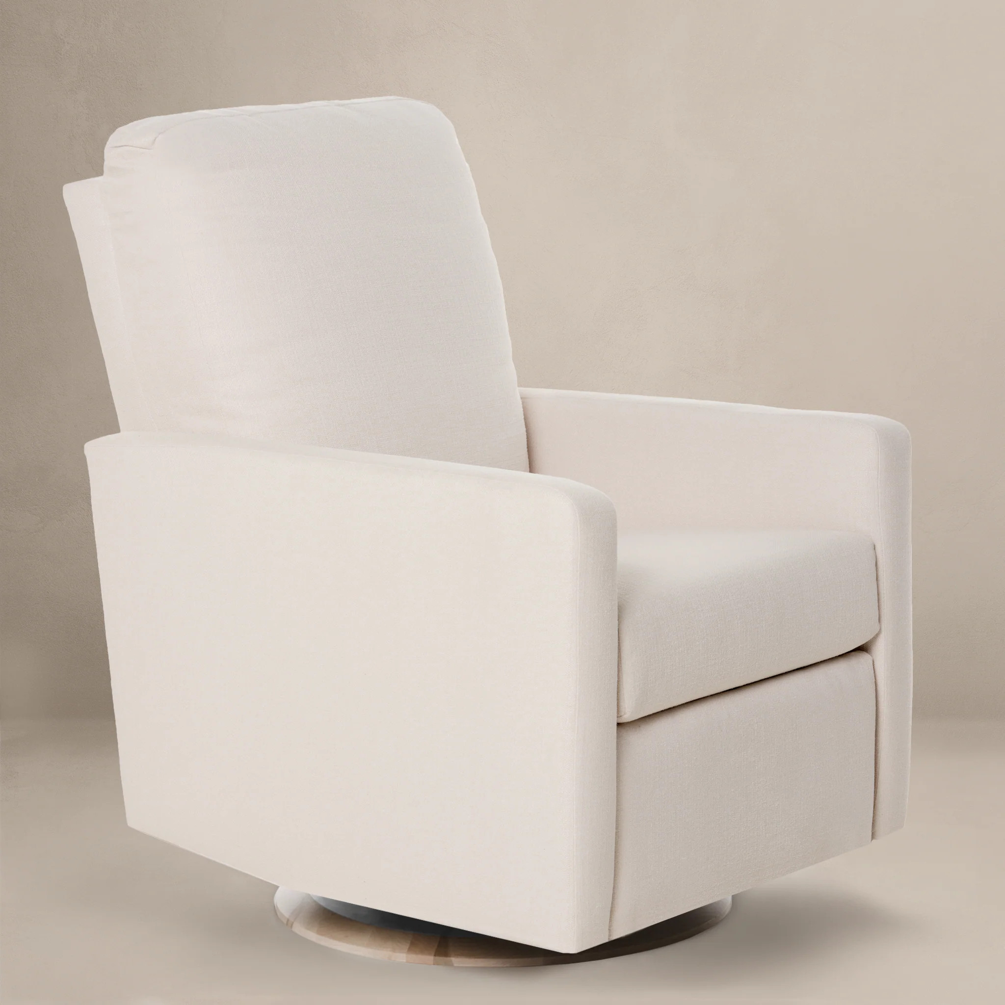 Drew – Gliding Swivel Nursery Recliner - High Performance Ivory | Oilo Studio