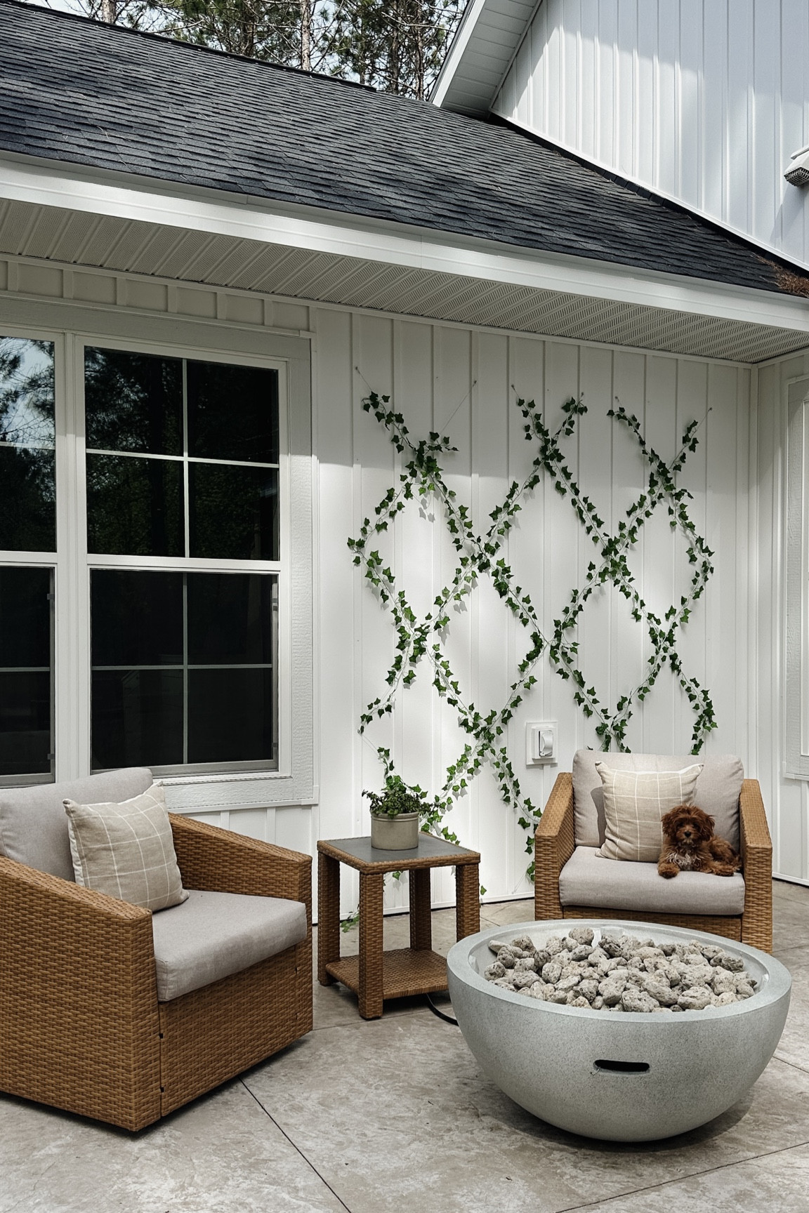 This beautiful Calum Rattan Outdoor Bistro Set from Chita Living is the perfect place to curl up with a book, sit by the fire with friends and family, or to watch Hazel and Dolly play in the backyard! This set is so beautiful and comfortable, and I love that it has a 360 swivel. The chairs are sturdy yet lightweight enough to move around as your need! 

#LTKHome #LTKSaleAlert #LTKStyleTip