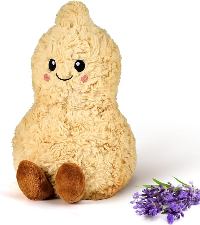 Microwave Heating Pad for Period Cramps - Weighted Stuffed Animals for Pain Stress Relief, Lavend... | Amazon (US)