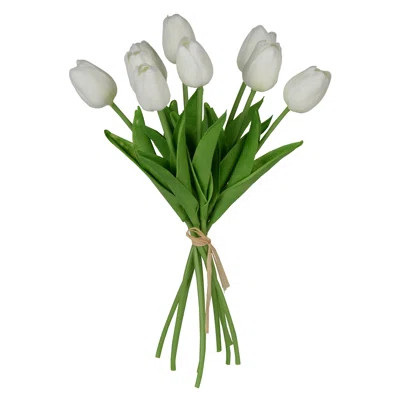Faux Tulip Flower August Grove® Flower Color: White, Size: 13" H x 5.5" W x 5.5" D | Wayfair North America