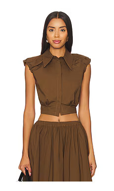 Camila Coelho Gurina Top in Dark Brown from Revolve.com | Revolve Clothing (Global)