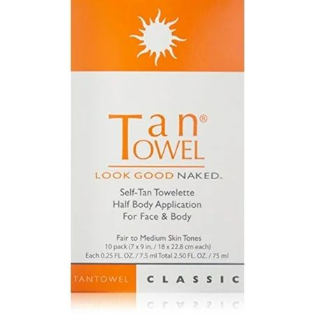 Tan Towel Self Tanner Towelette Half Body Classic, 10 Ct | Walmart (US)