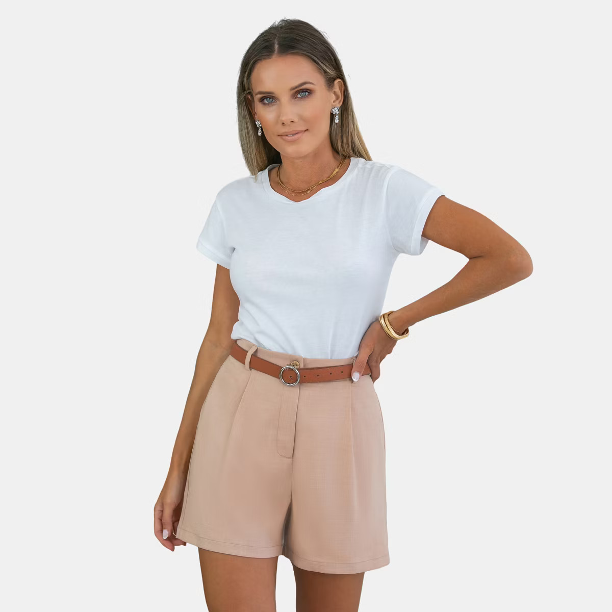 Women's Pleated Straight Leg Shorts - Cupshe | Target