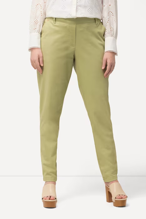 Stretch Chine Tapered Leg Pants | Ulla Popken - US & CA
