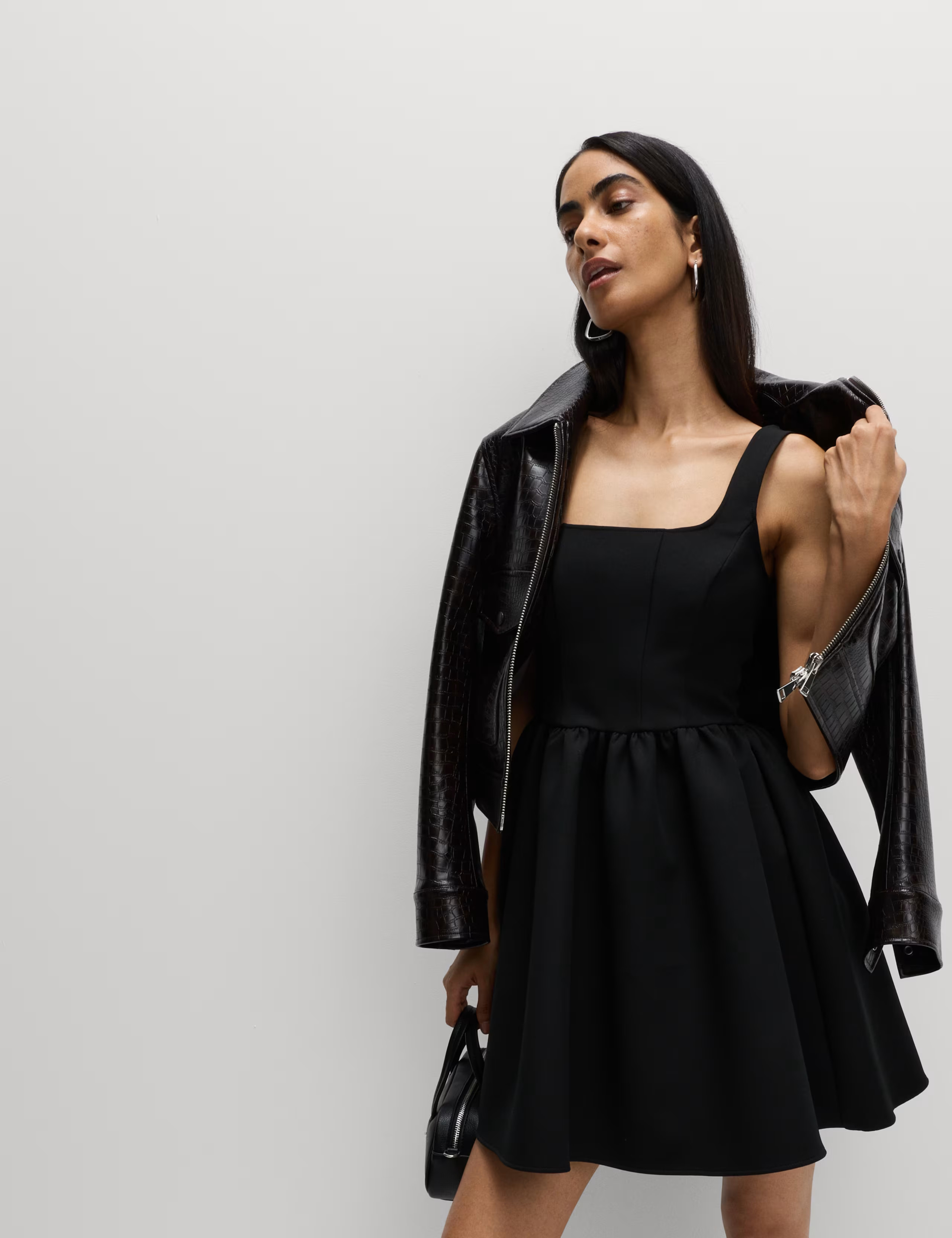 Square Neck Mini Waisted Dress | Marks & Spencer (UK)