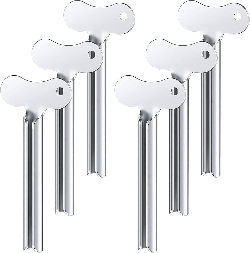 ZOCONE Toothpaste Squeezer, 6pcs Metal Tube Squeezer Key Stainless Steel Toothpaste Roller Tube W... | Amazon (US)