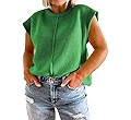 Saodimallsu Womens Plus Size Tops Casual Summer Cap Sleeve Knit Sweater Tank Top | Amazon (US)