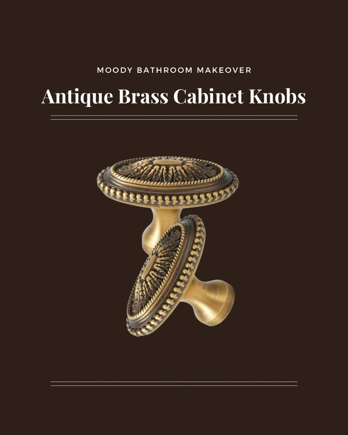 Antique Brass Cabinet Knobs | Cabinet Hardware | Bathroom Vanity Hardware 

#cabinethardware #bathroomhardware #brassknobs 

#LTKHome