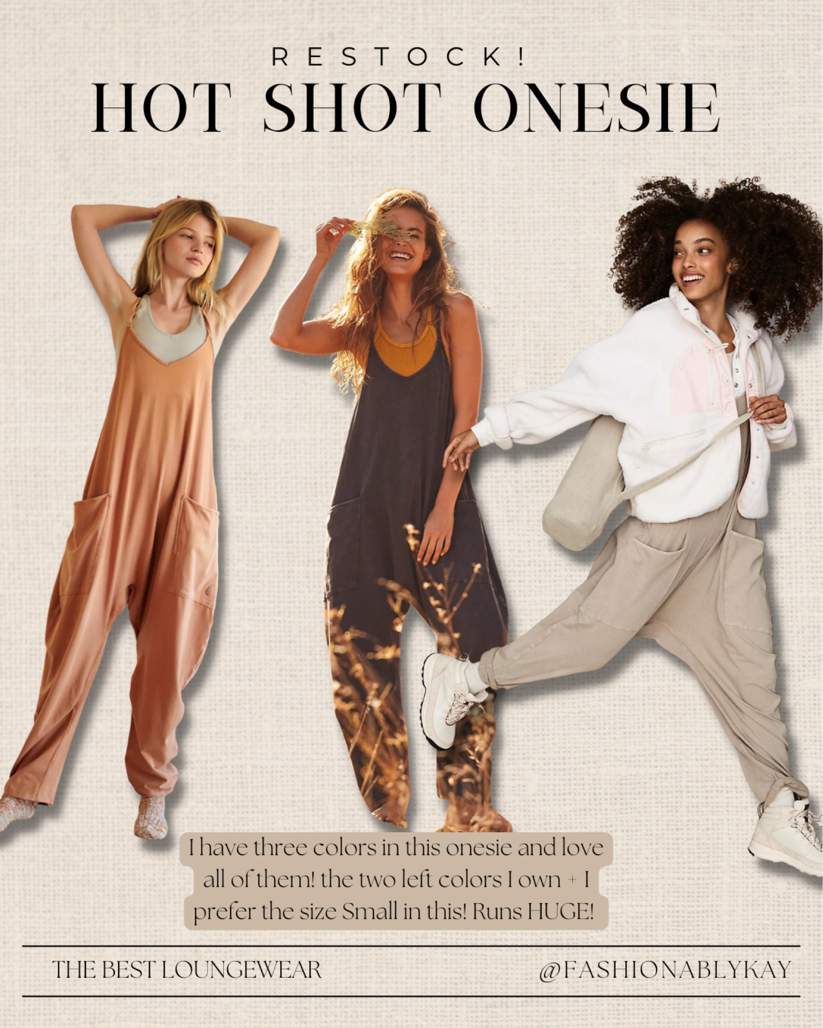 Restock on our fave lounge jumpsuit! Worth the $$ for how much you’ll wear this // I live in mine! 

Free people, restock, onesie, hot shot onesie, preorder 

#LTKunder100