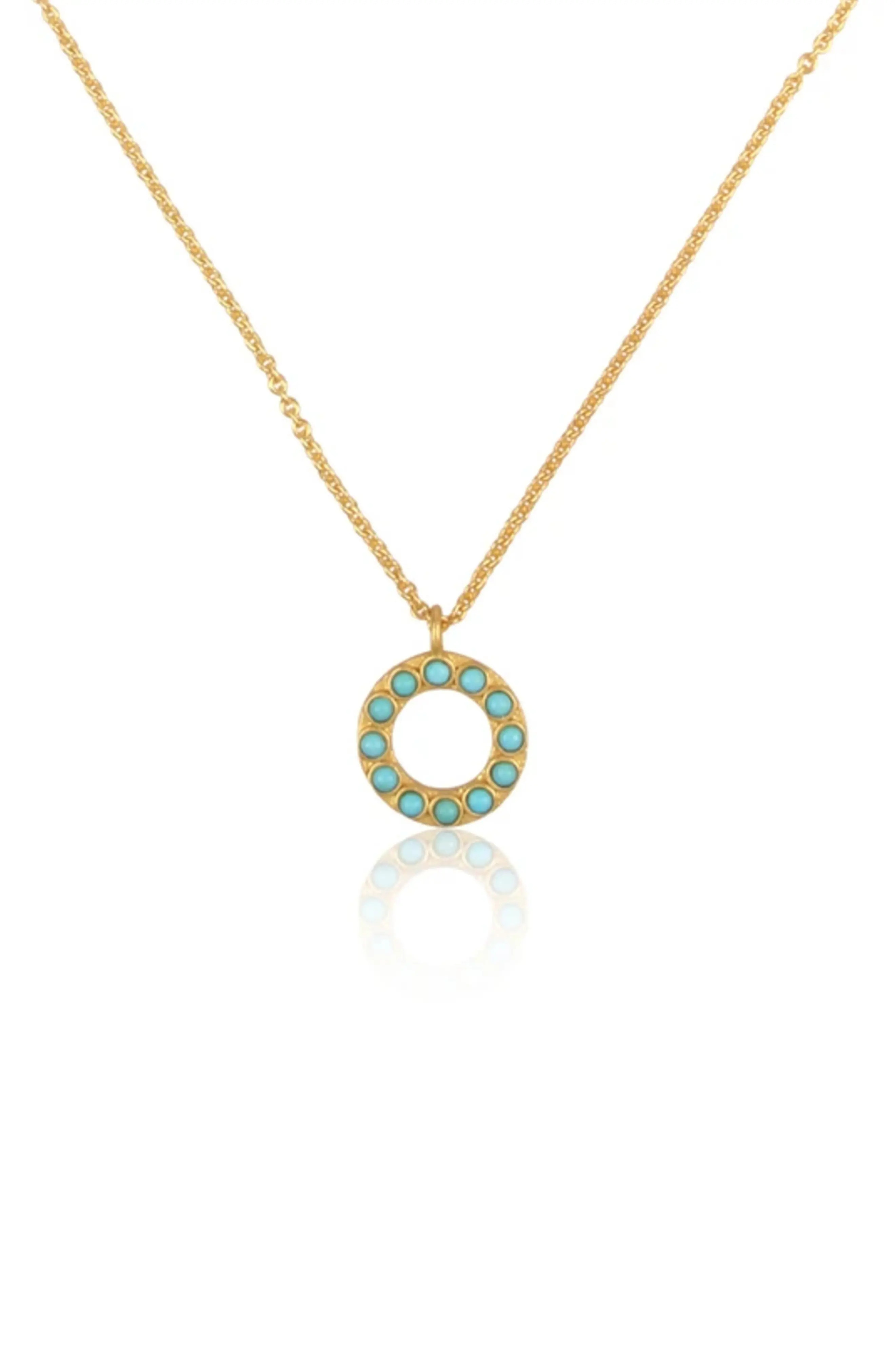 Christina Greene Turquoise Circle Pendant Necklace at Nordstrom | Nordstrom