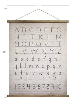 Creative Co-Op Alphabet & Numbers Wall Décor | Amazon (US)