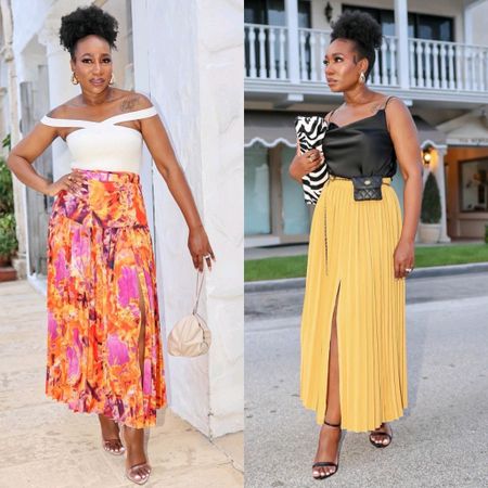 The battle of the skirts. Are you a print girl or plain girl. The shirt comes with a removable belt that can be worn with other outfits. I’m wearing a small. 


#LTKstyletip