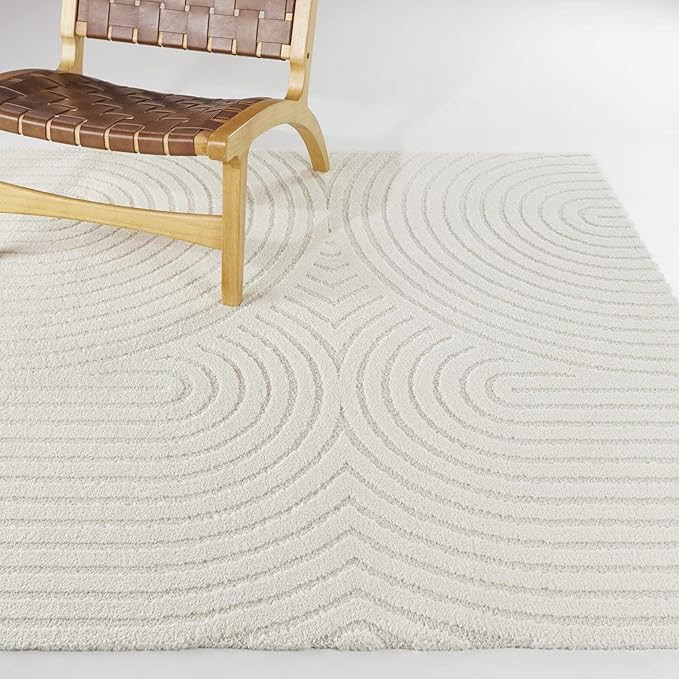 Balta Rugs Caserio Modern Geometric Area Rug, Cream, 5' 3" x 7' | Amazon (US)