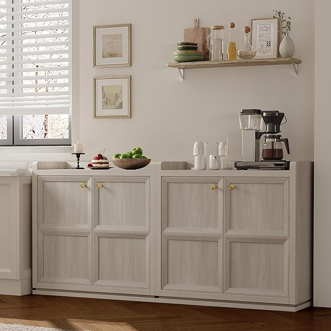 SICOTAS Buffet Cabinet with Storage 34" Sideboard Accent Storage Cabinet for Bedroom Dining Room ... | Amazon (US)