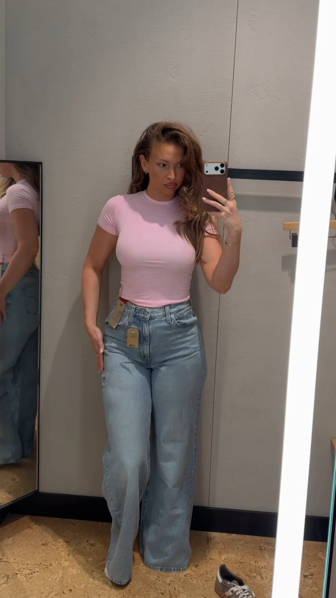 Cinch baggy / wide leg jeans 