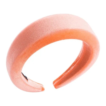 Women's Velvet Headband Padded Hairband Wide Hair Hoop Accessories Headpiece | Walmart (US)