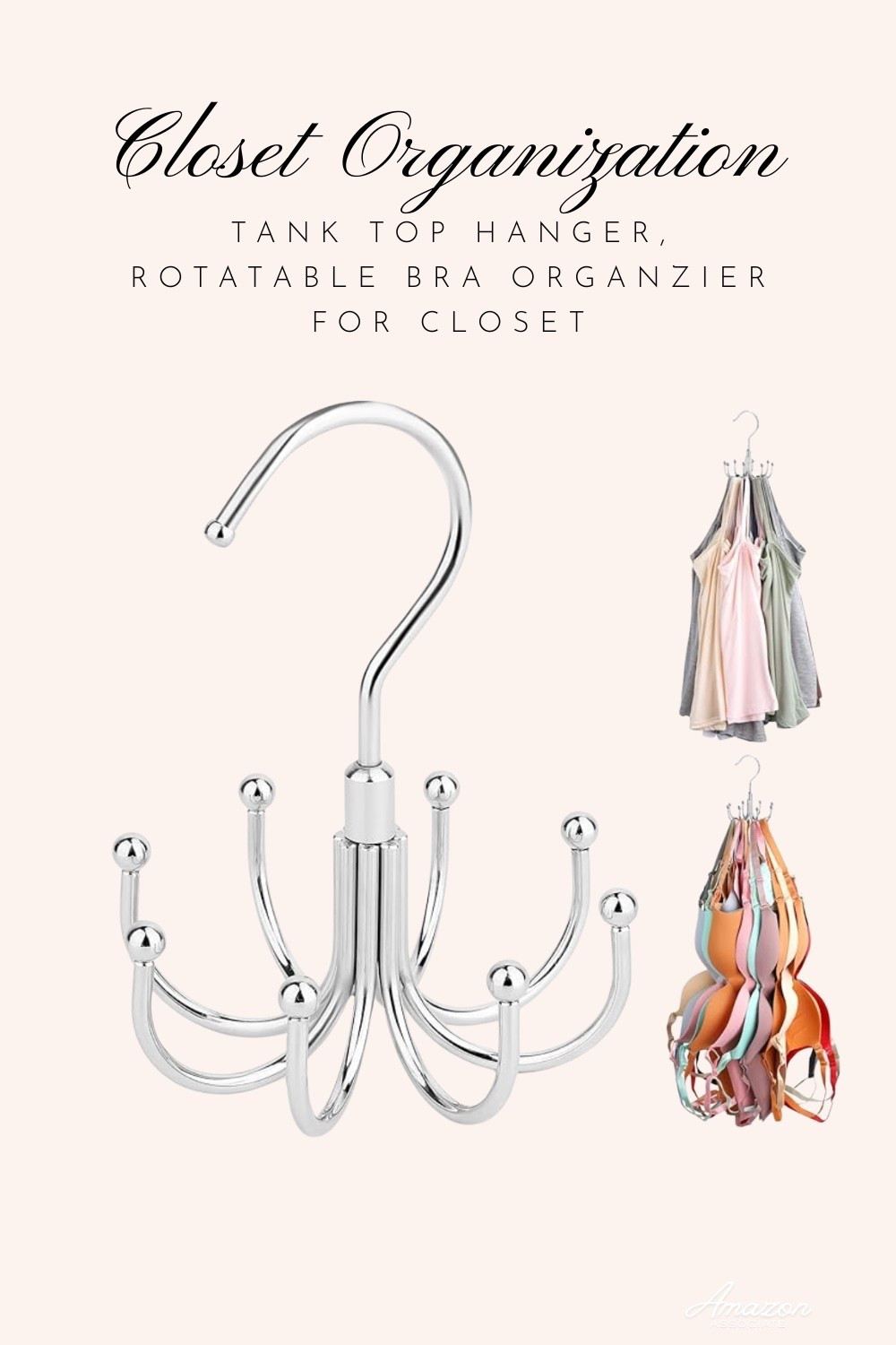 Rotatable Tank Top & Bra Organizer

✨ Small closet? No problem. This rotating organizer keeps tanks, bras, and accessories neatly stored while saving valuable space. #ClosetEssentials #LTKStyle

#LTKdayinmylife #LTKgrwm #LTKHome