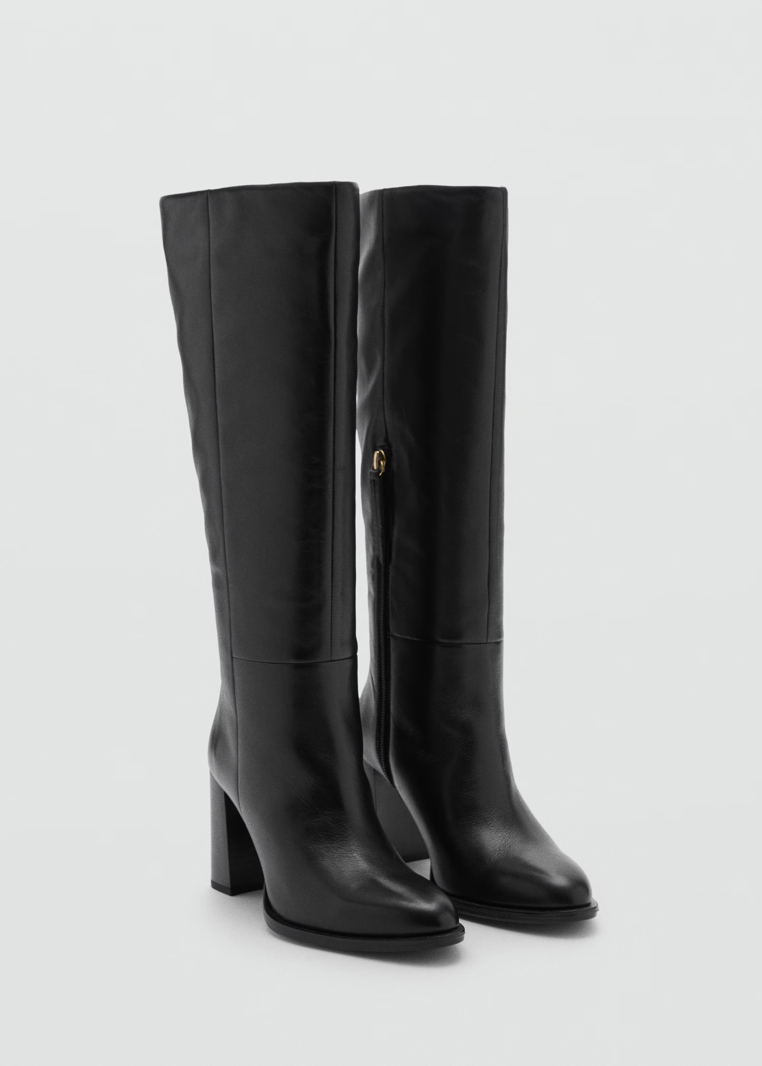 High heel leather boot - Women | MANGO United Kingdom | MANGO (UK)