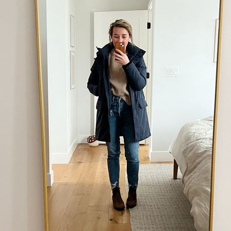 Chilly day for errands. ❄️

Coat is several years old from Everlane and is called the Military Parka. I’ve really liked it, but I’d definitely recommend sizing down if you wanted to search for it secondhand. Wearing an XXS.