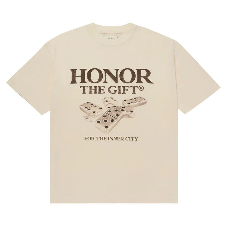 Honor The Gift Dominos Tee 'Bone' | GOAT