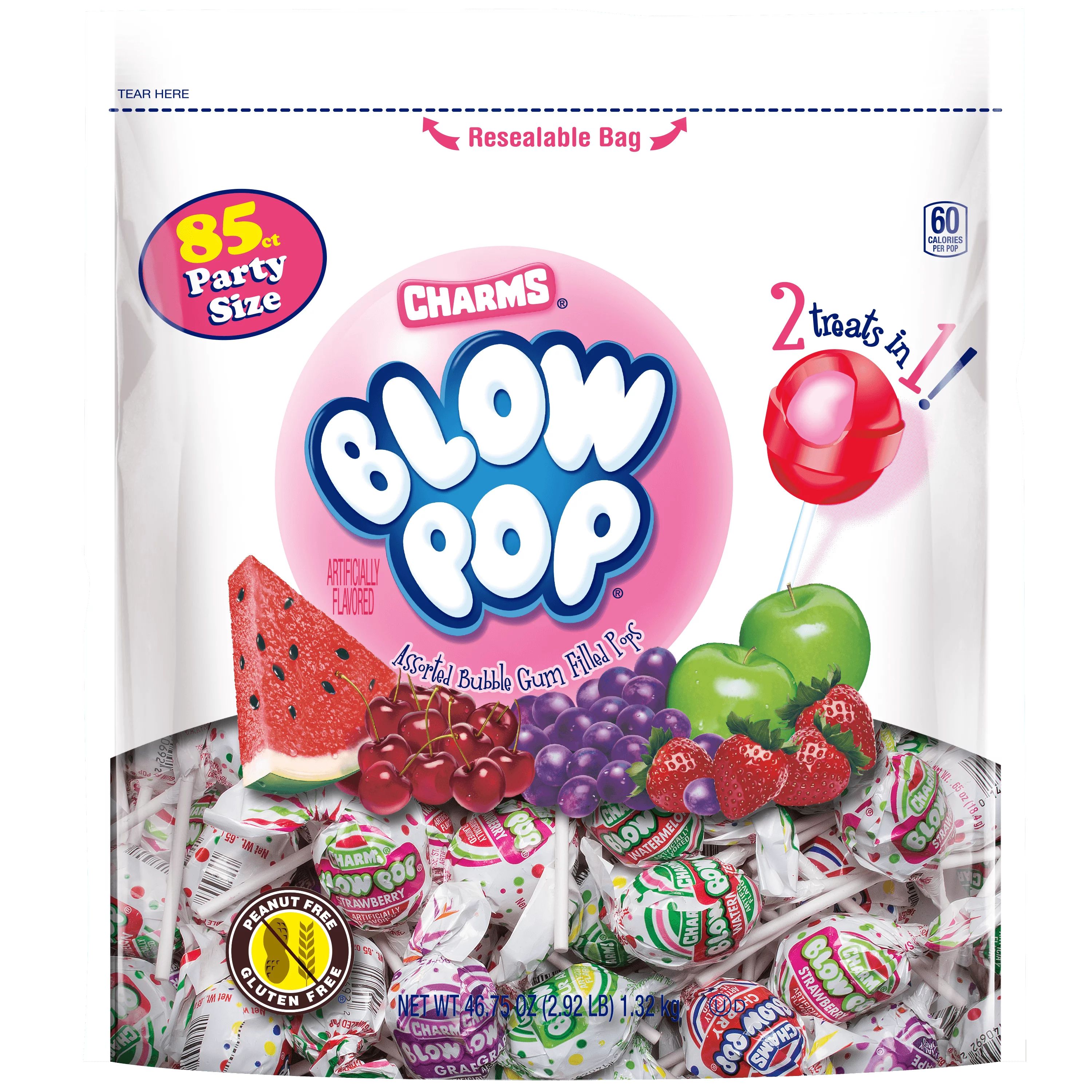 Charms, Assorted Blow Pops Candy, 2.9 LbAverage rating:5out of5stars, based on1reviews1 reviewsCh... | Walmart (US)