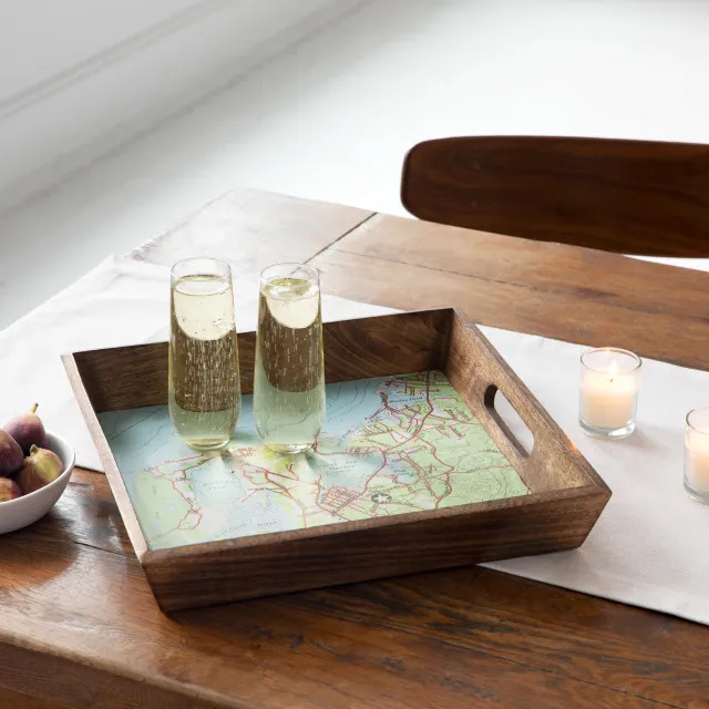 Custom Map Serving Tray | UncommonGoods