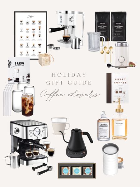 coffee lovers gift guide / gifts for coffee lovers / coffee products / espresso machines / teapots / thermal mugs / coffee books / froather / coffee cups & straws / coffee soap / coffee syrup

#LTKHoliday #LTKhome #LTKGiftGuide