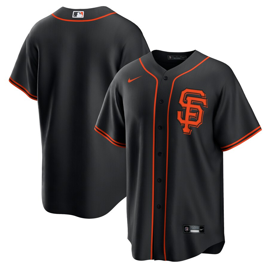 Men's San Francisco Giants Nike Black Alternate Replica Team Jersey | MLB Shop