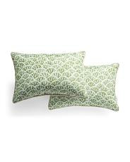14x20 2pk Rhodes Coral Scallop Outdoor Pillows | TJ Maxx
