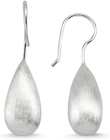 Vinani Boucles d'Oreilles Pendantes Goutte bombé mat Argent Sterling 925 2OHR | Amazon (FR)