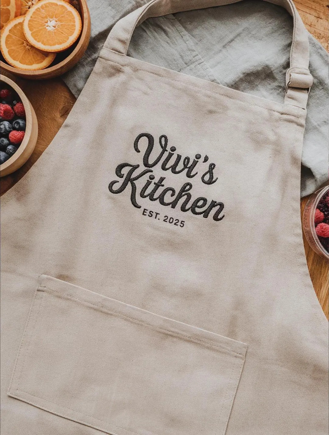 Embroidered Custom Apron, Customized Apron, Kitchen Apron, Personalized Chef Cooking Apron, Chefs... | Etsy (US)