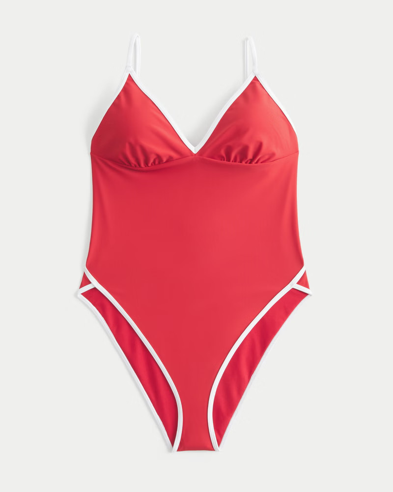 Women's Pop-Color One-Piece Swimsuit from Hollister | Hollister (US)