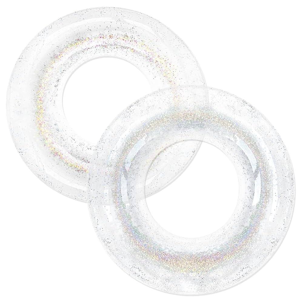Polita Pool Float, Pool Floats Kids Summer Glitter Pool Tube with Confetti,Tube Pool Toys Beach P... | Amazon (US)