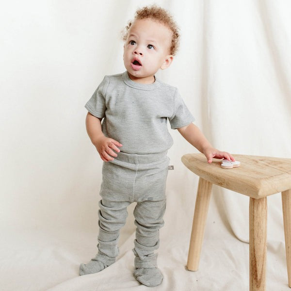 WAFFLE THERMAL S/S BODYSUIT | THUNDERSTORM | goumi