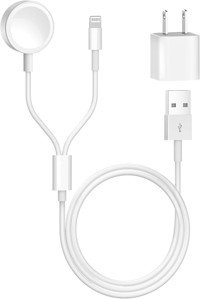 [Apple Certified] 2 in 1 iPhone and Watch Charger 6.6 FT Magnetic iWatch Charging Cable with USB ... | Amazon (US)