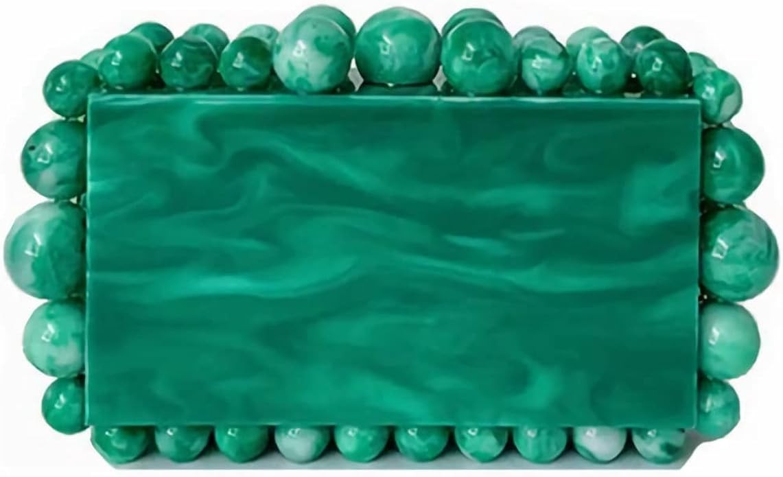 Women's Evening Bag Sparkly Pearl Clutch Purse Acrylic Crossbody Bag for Women | Amazon (US)