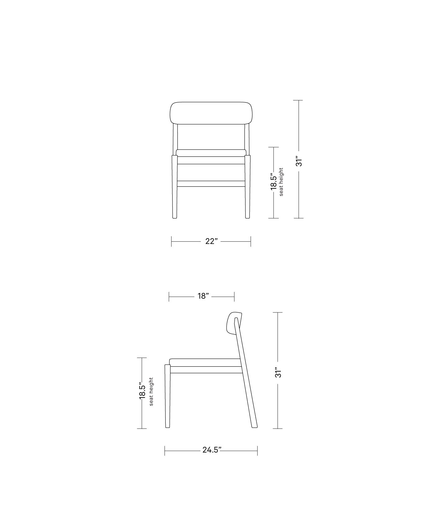 Turner Wood Framed Upholstered Chair | Interior Define