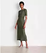 LOFT Versa Mesh Midi Dress | LOFT