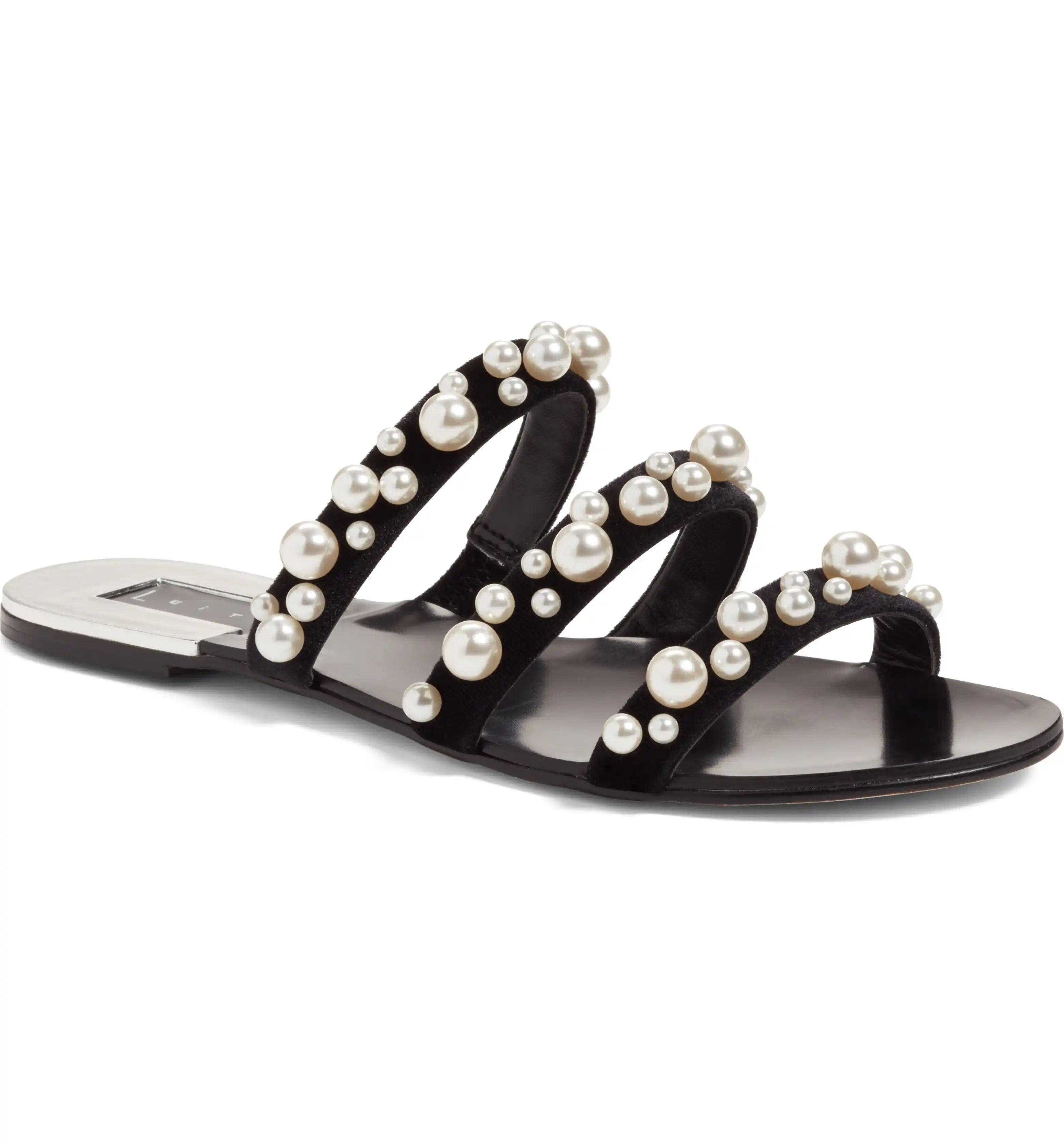 Stunner Embellished Strappy Slide Sandal | Nordstrom