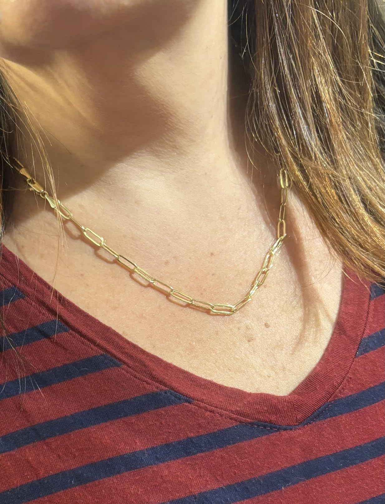 PAVOI 14K Gold Plated Curb Paperclip Box Sphere Bead Snake Herringbone and Figaro Chain Adjustabl... | Amazon (US)