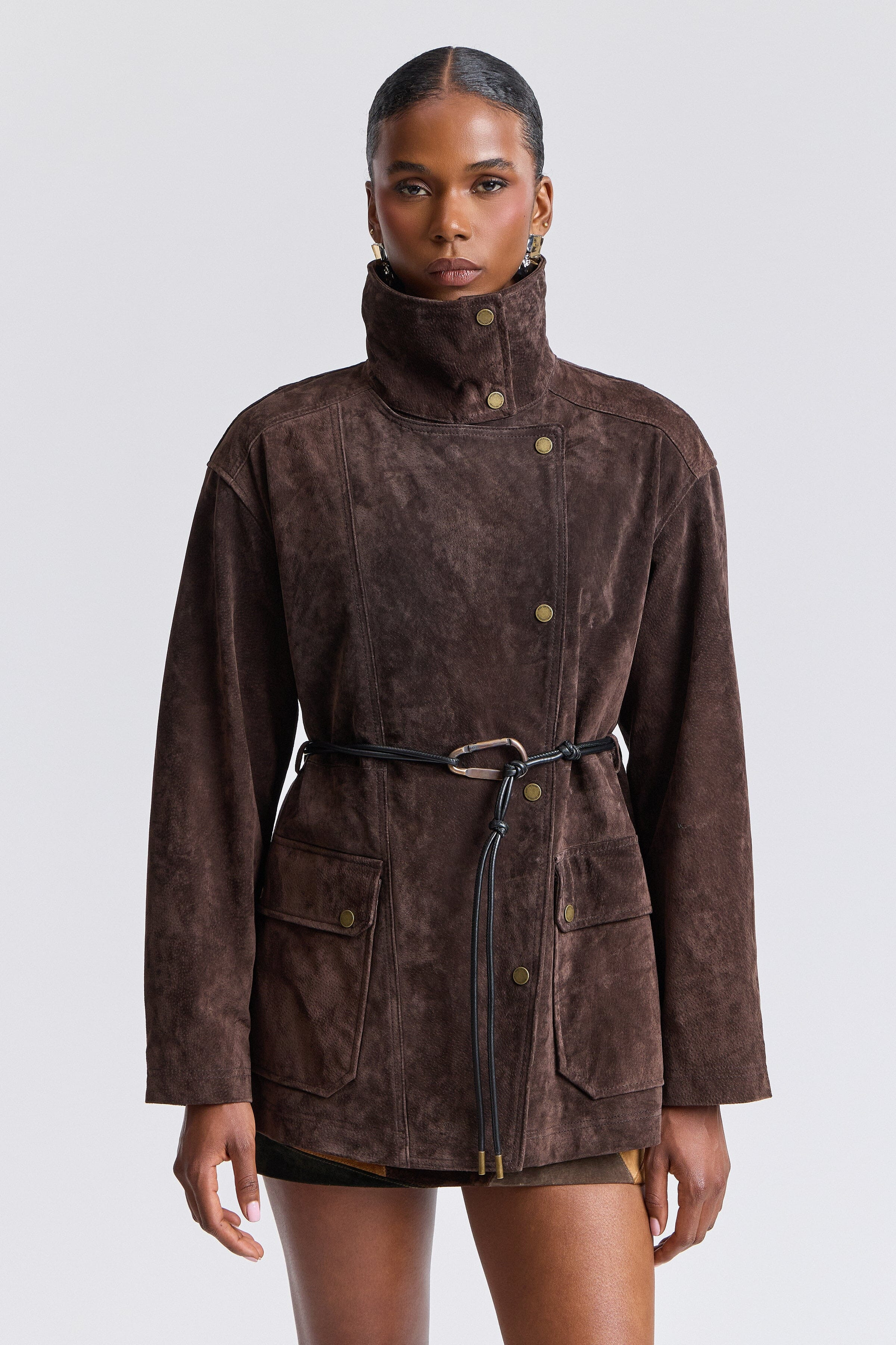 Genuine Suede Belted Jacket | Avec Les Filles