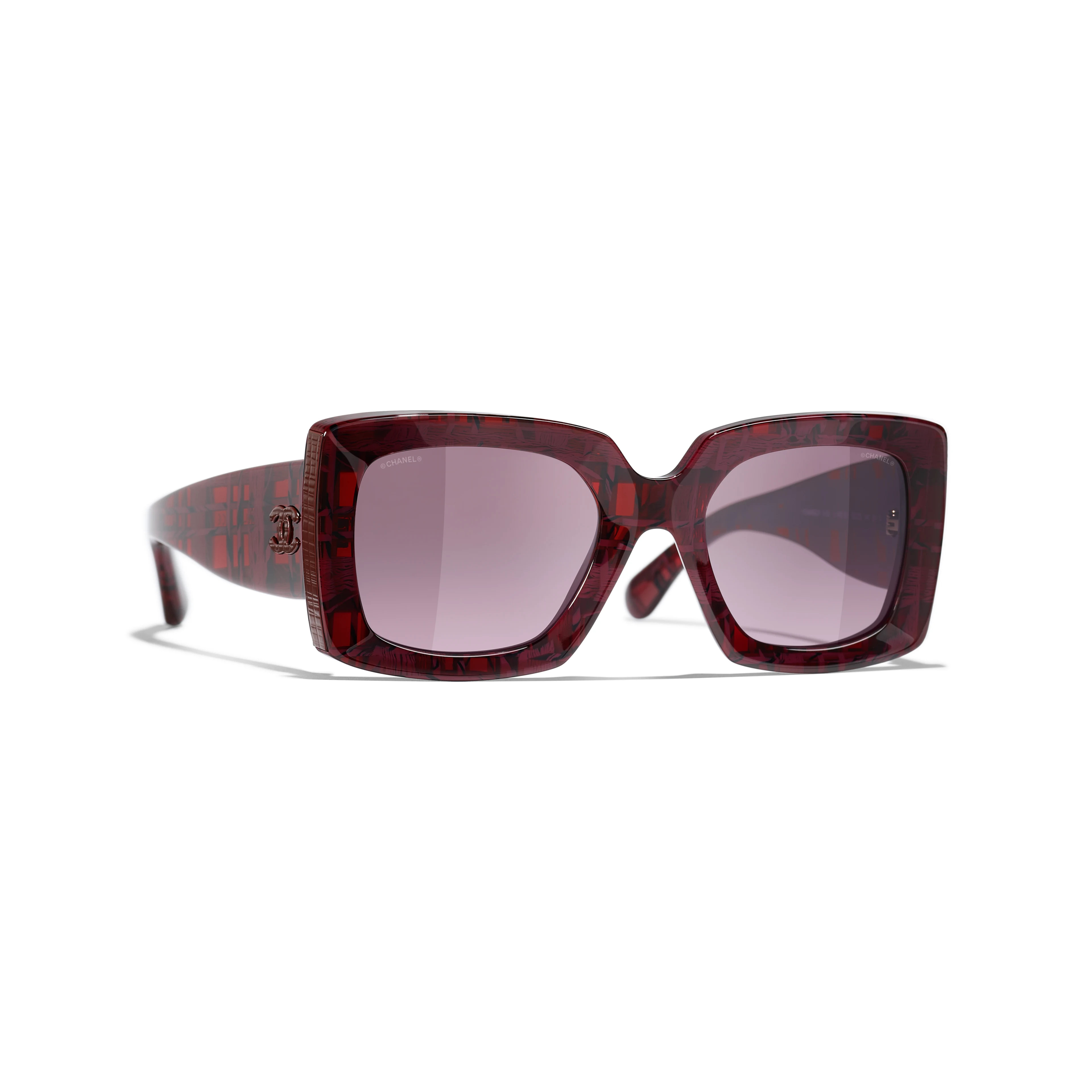 Sunglasses: Rectangle Sunglasses, acetate — Fashion | CHANEL | Chanel, Inc. (US)