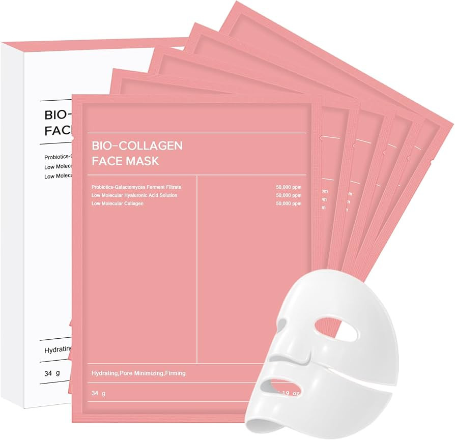 Collagen Hydrogel Mask, Overnight Hydrating, Real Deep, Glass Skin, Pore Minimizing, Elasticity I... | Amazon (UK)