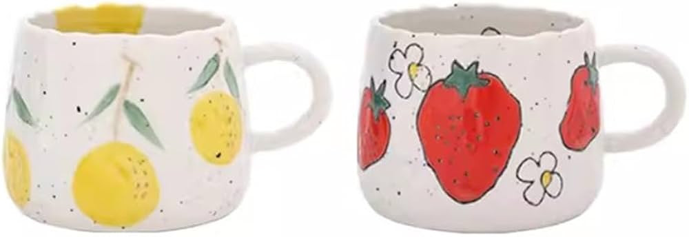 coffee cups, 10.5oz Coffee Cup, With Handle Ceramic Mug Breakfast Cup, Suitable For Latte America... | Amazon (US)