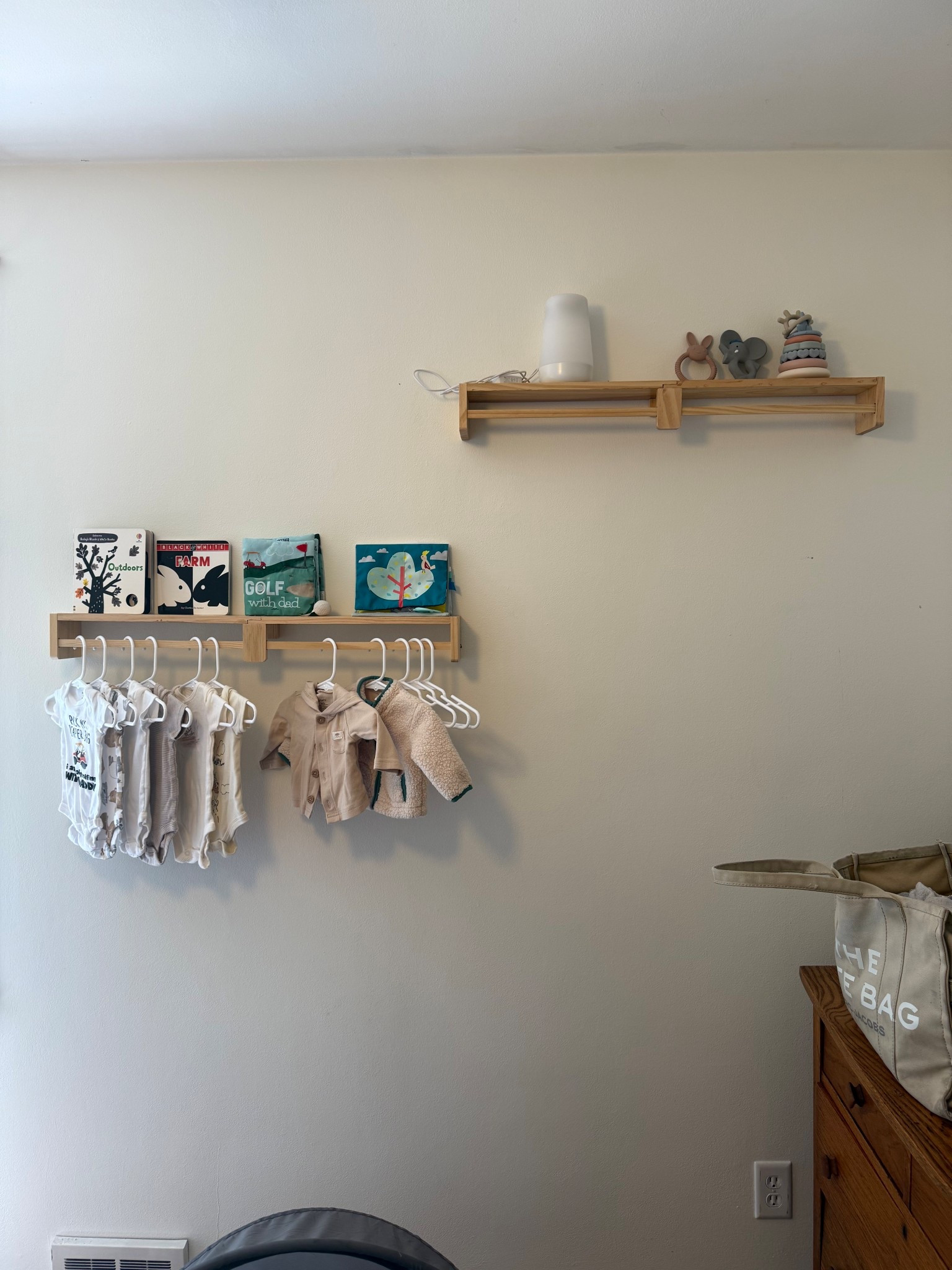 Nursery floating shelves / clothing racks!!! 

#LTKFamily #LTKBaby #LTKBump