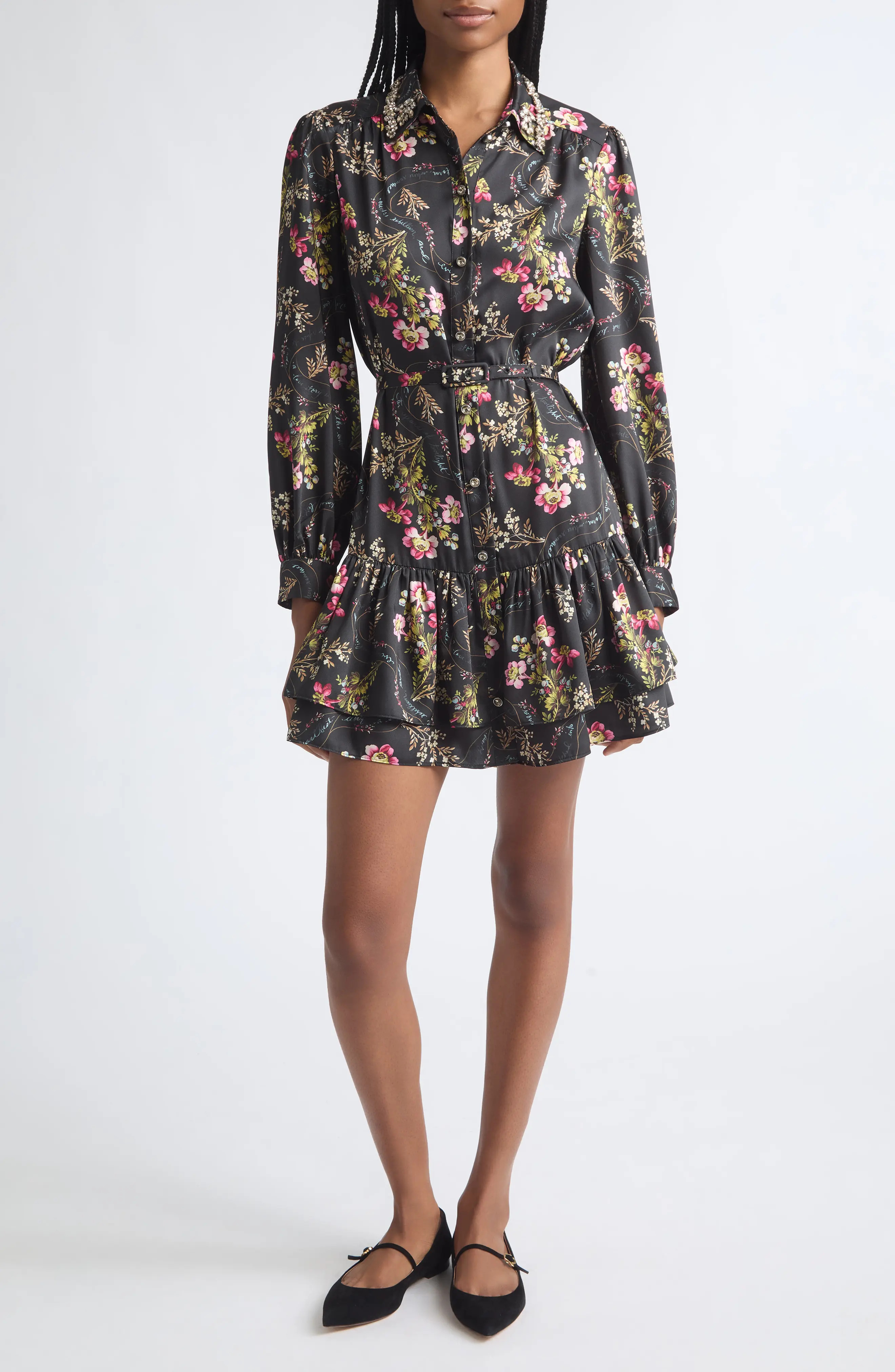 Cinq \u00e0 Sept Love Letter Emilienne Embellished Floral Minidress (Women) | Nordstrom | Nordstrom