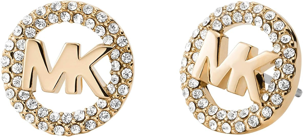 Michael Kors Stainless Steel Stud Earrings With Crystal Accents | Amazon (US)