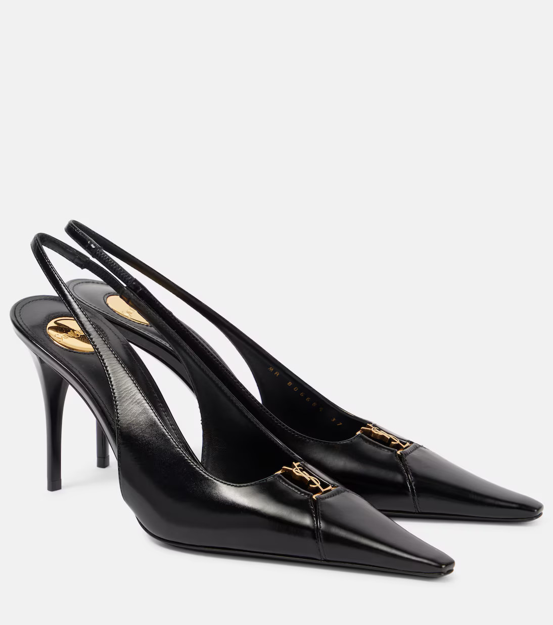 Babylone Breteuil 90 leather slingback pumps | Mytheresa (US/CA)